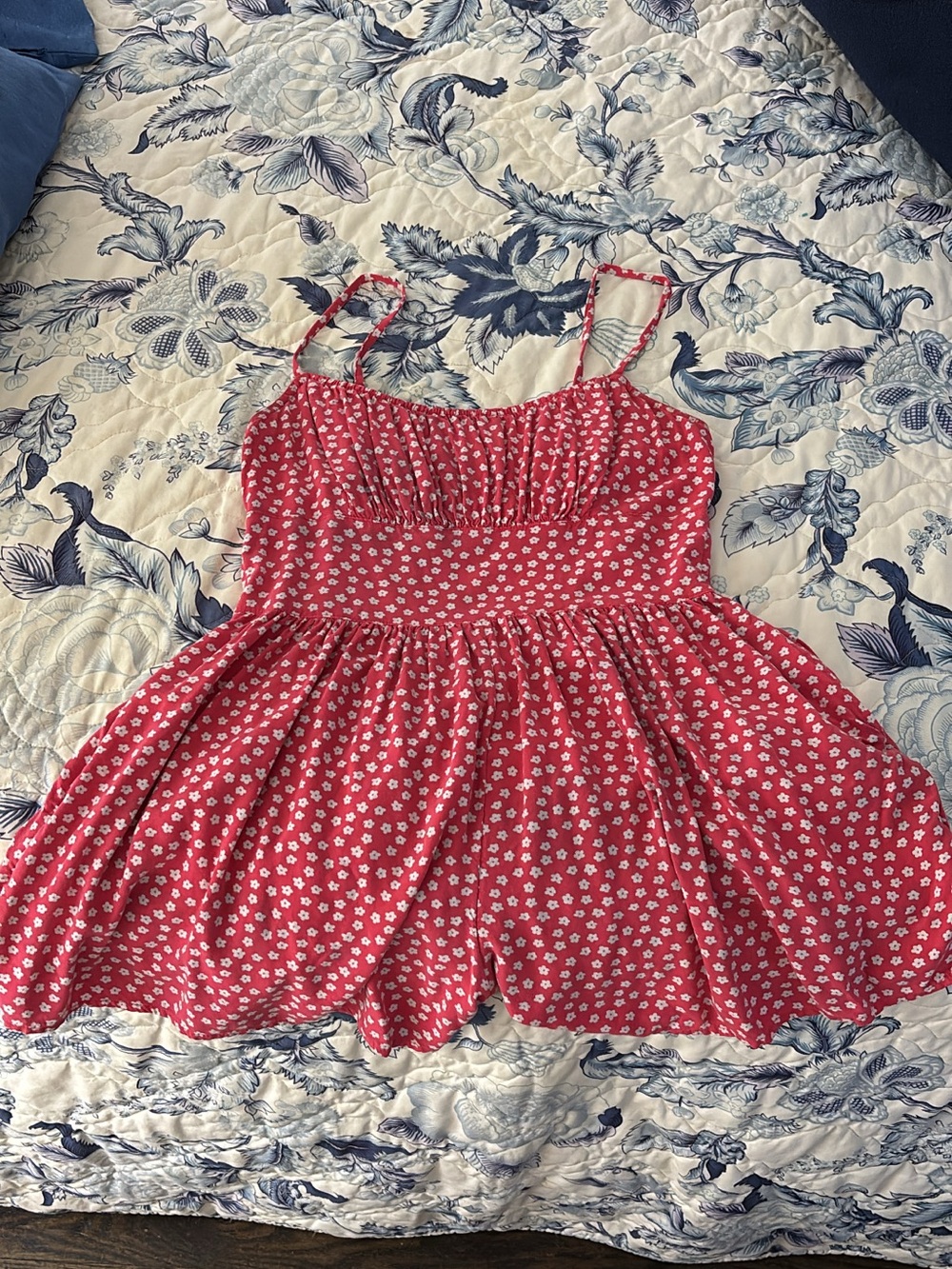 Womens Red Floral romper - Hollister size small